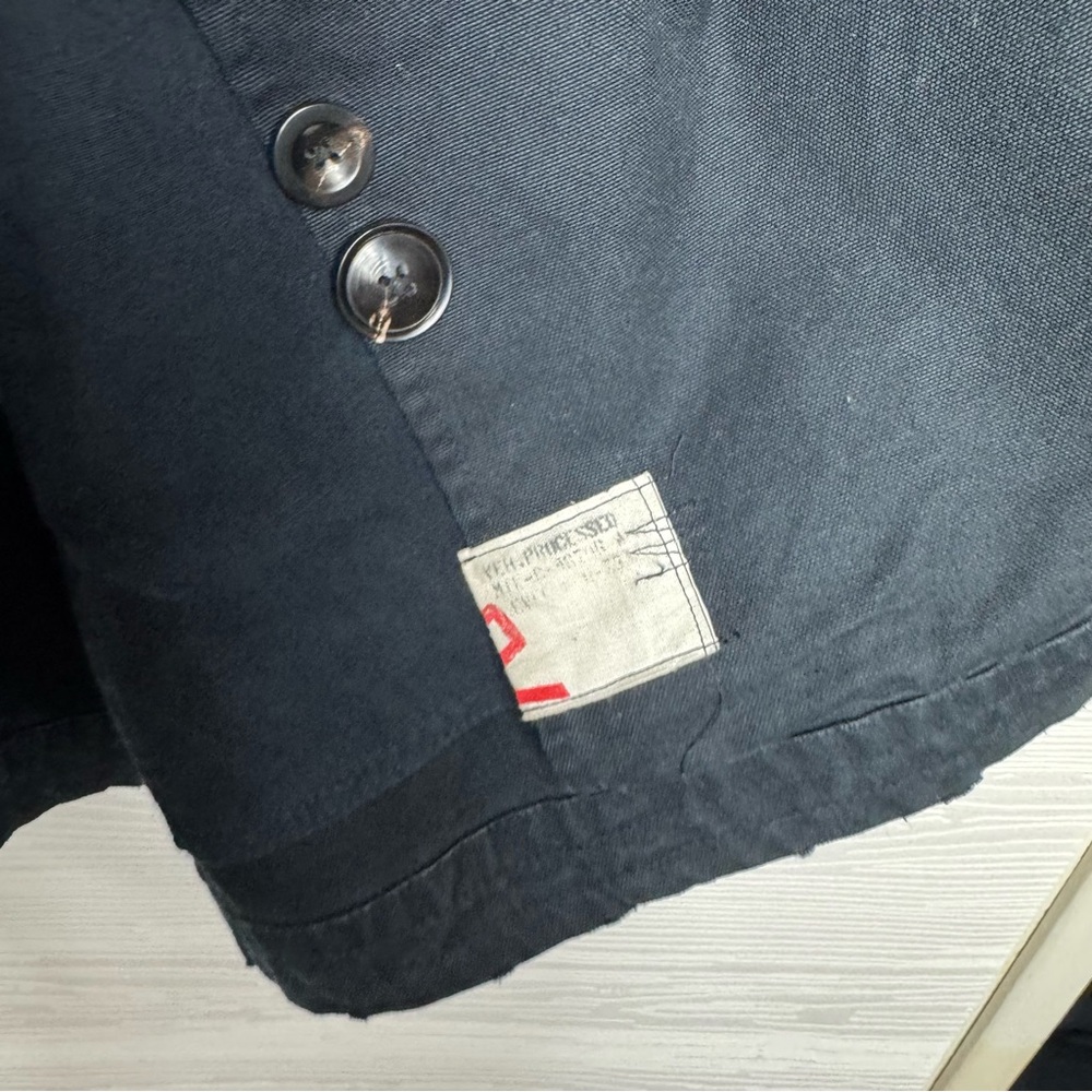 Polo by Ralph Lauren Navy Blue VTG 90s Motorcycle Jacket Military Logo - Picture 10 of 16